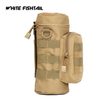 white fishtail outdoors nylon portable camping kettle bags waterproof travel cycling hiking water bottle pouch