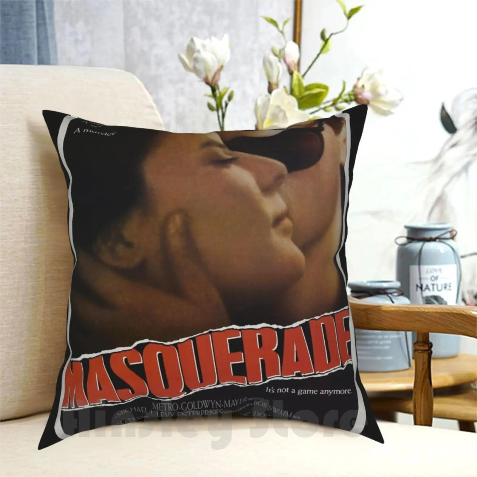 Маскарадный (ВИНТАЖНЫЙ ПЛАКАТ) Чехол-подушка с принтом домашняя мягкая подушка