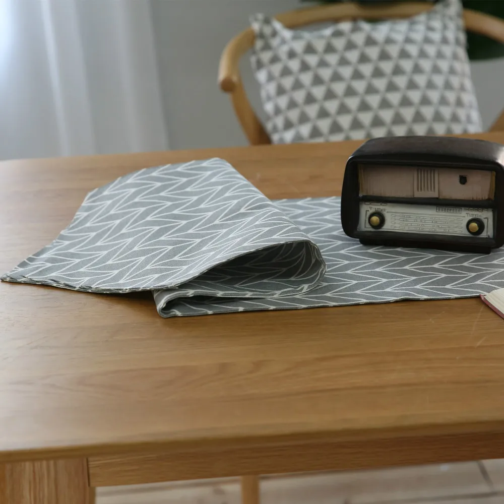 Европейская серая Геометрическая скатерть для стола обеденного в гостиную