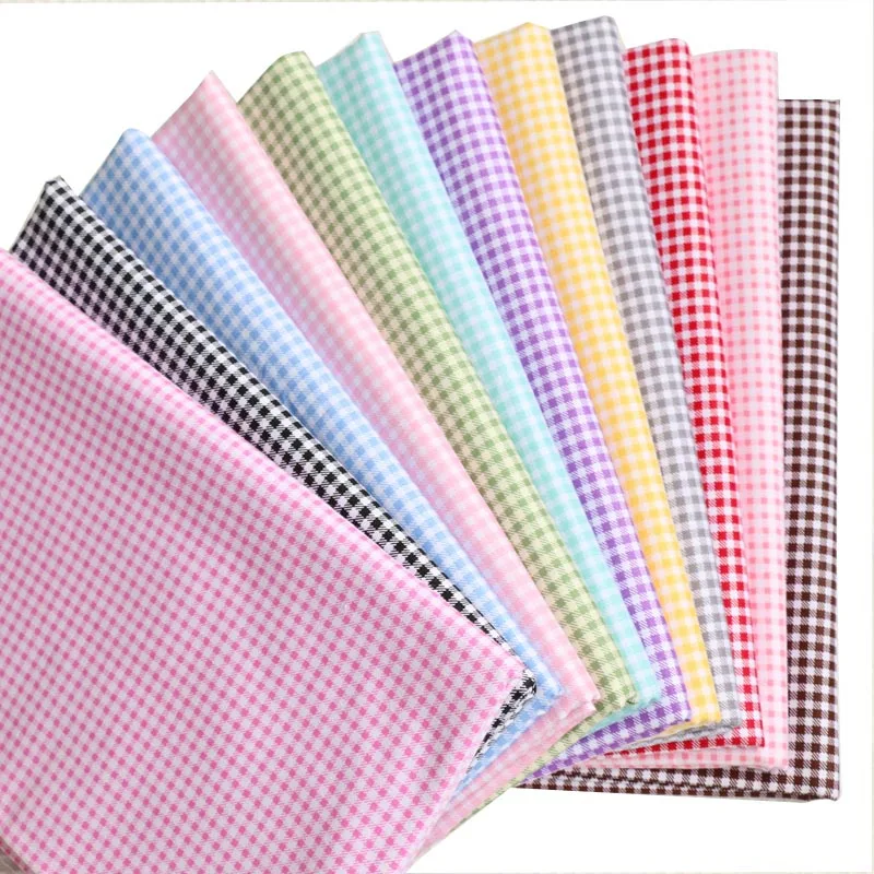 Все Матч решетки проверить 100% хлопок саржа ткани для подушки ремесел Quiting DIY кукла