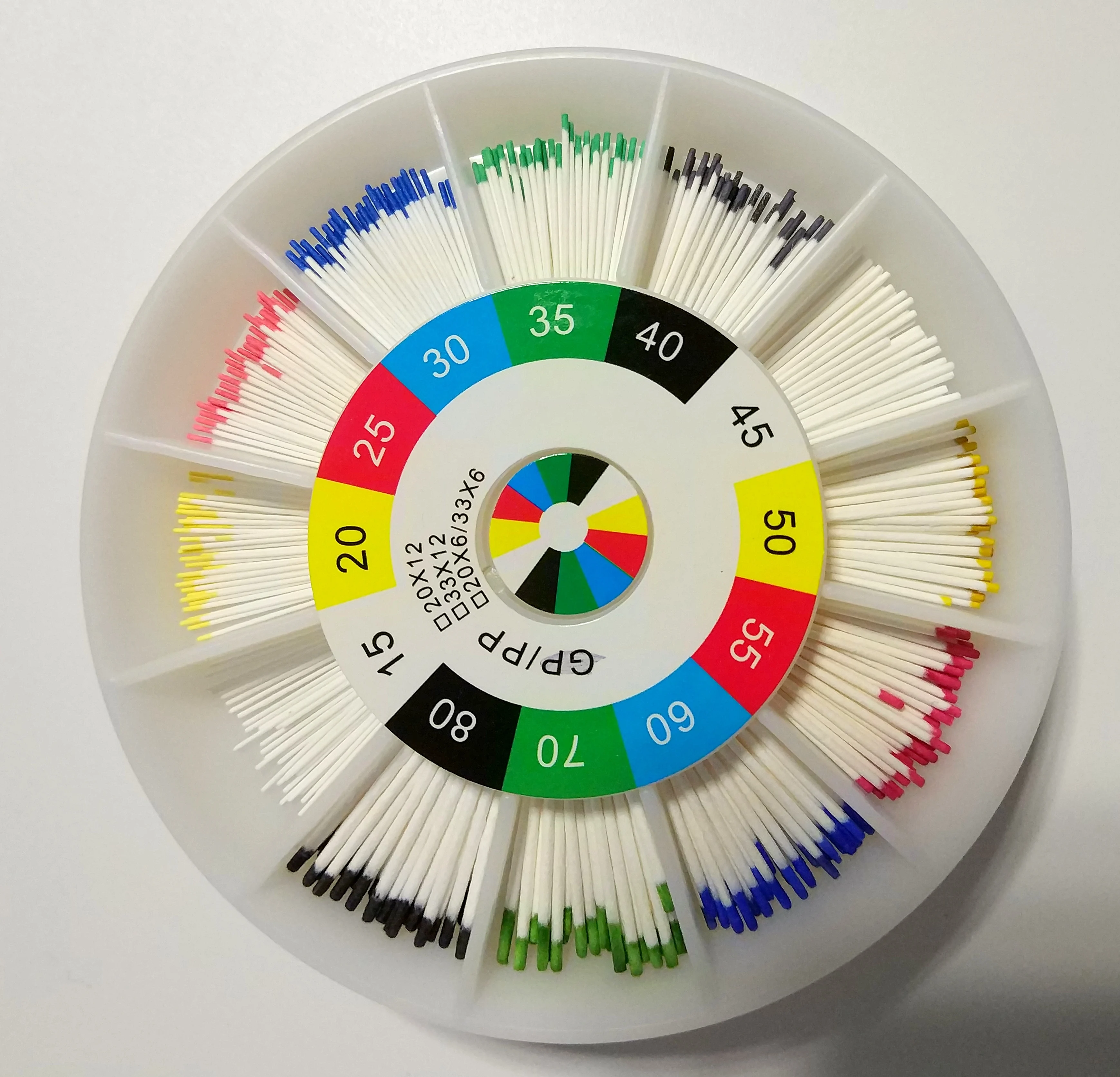 240/Box Dental Absorbent Paper Points 0.02 #15-80 Assorted Gauge Ruler Endodontic Files Root Canal Obturation | Красота и здоровье