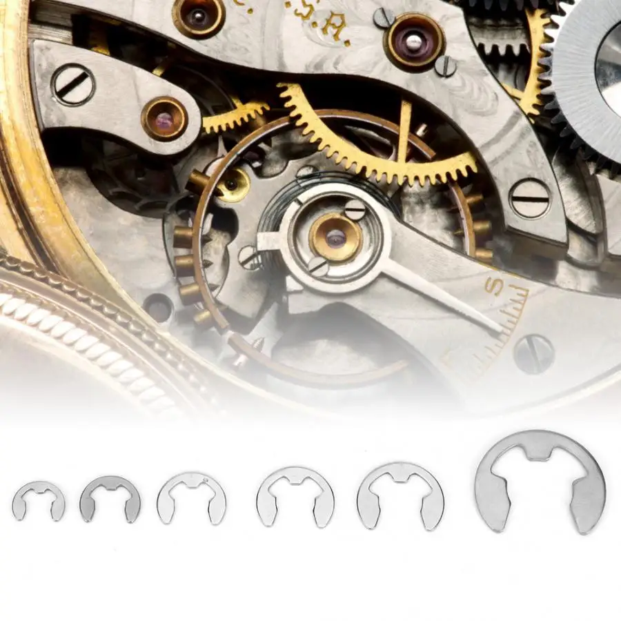 Набор E образных зажимов из нержавеющей стали 300 шт. ассортимент колец типа M1.2 ~ M15