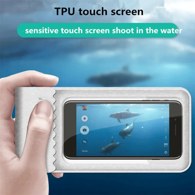 

TPU Waterproof HD Mobile Phone Bag Touch Screen Swimming Bag Beach Swimming Pool Diving Snorkeling Mobile Case