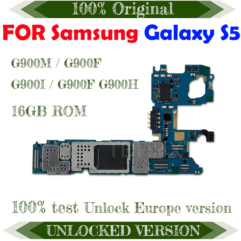 ROM 16GB Европейская версия Оригинальная для Samsung Galaxy s5 G900M G900I материнская плата Android