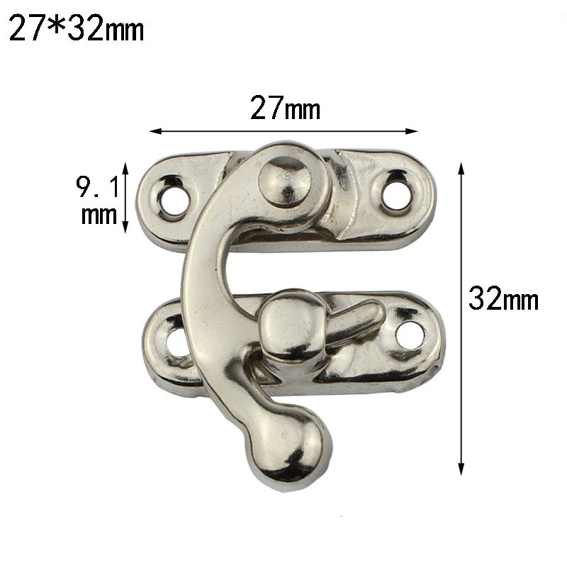 10 шт. деревянная мини коробка с пряжкой античная бронза железный навесной замок
