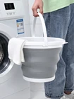 Складное ведро 3-10 л, портативное складное ведро, силиконовое ведро для мытья автомобиля, ведро для рыбалки, путешествий, кемпинга, бытовое хранение