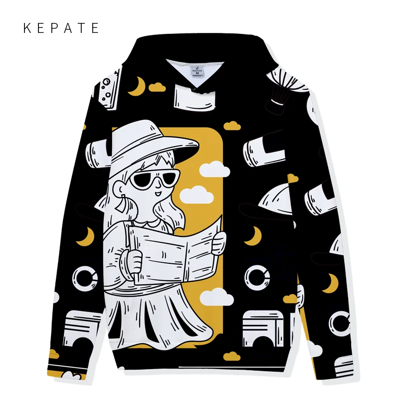 

Мужские/женские толстовки KEPATE на заказ, толстовка с капюшоном с логотипом «сделай сам» и текстовым принтом, хлопковая толстовка на заказ, вы...