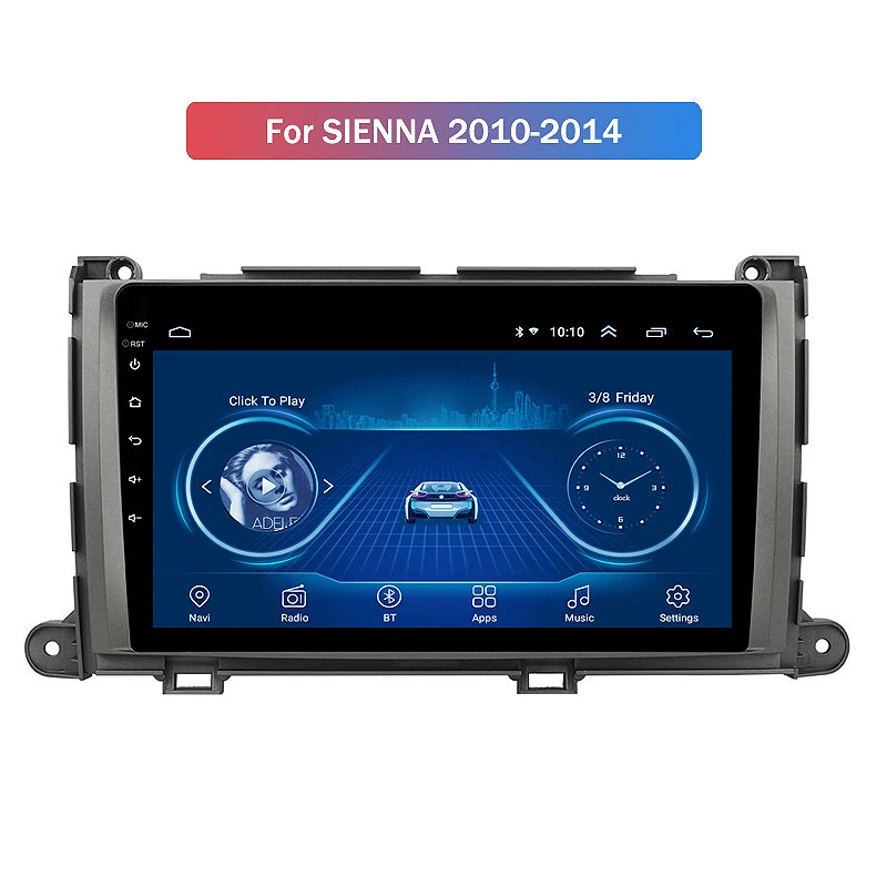

Новинка 1 + 16G Android 10 автомобильный радиоприемник мультимедийный плеер для Toyota Sienna 2010-2014 GPS навигация 2Din