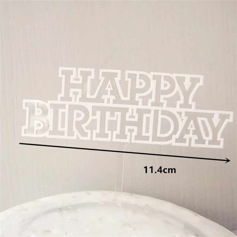 Топпер для торта С Днем Рождения украшение Черное золото многоугольник