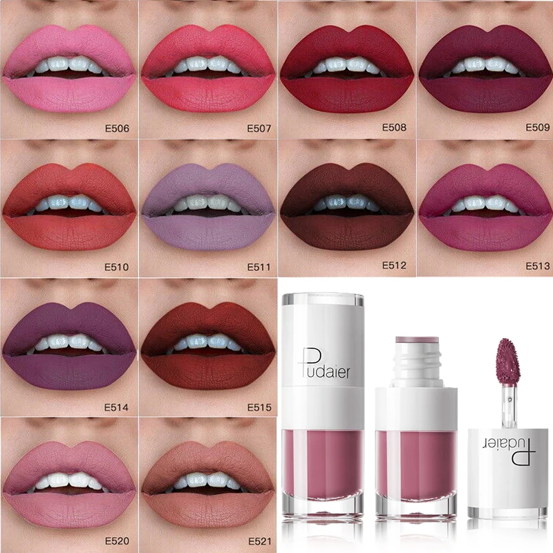 

12 Colors Velvet Matte Liquid Lipstick Waterproof Sexy Nude Lip Gloss Tint Moisturizing Long Lasting Lip Glaze Makeup Cosmetic
