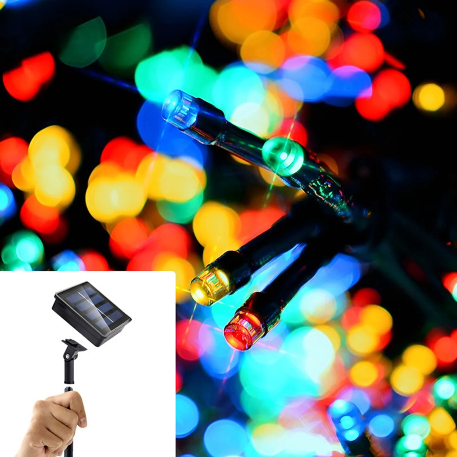 

40# 5 Meters 20 Lights Led Solar Festival String Lights Garden Decoration Outdoor Lantern Vintage Holiday Lighting Wedding Decor