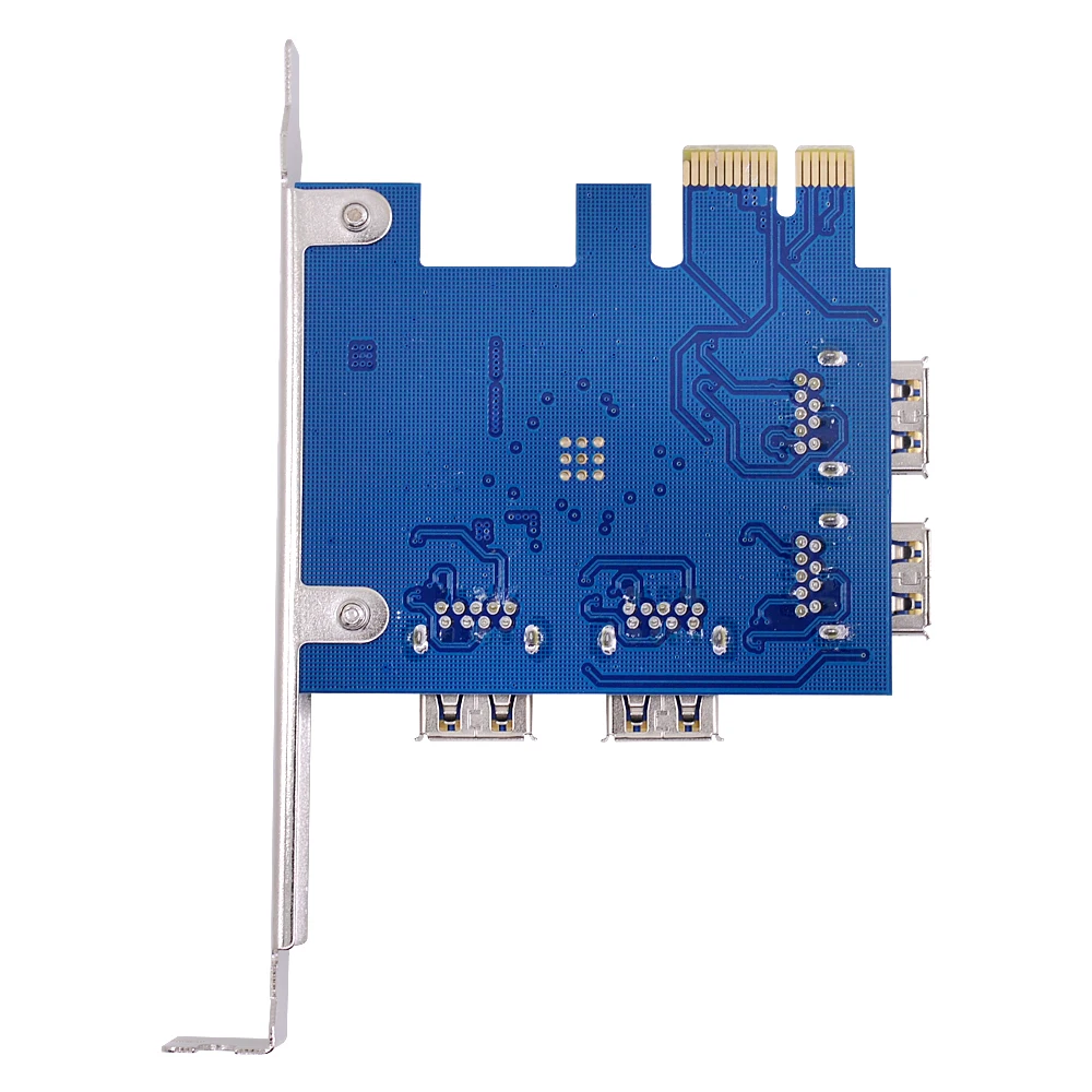 PCIe от 1 до 4 16X Riser Card PCI-E 1X USB 3 0 Adapter Port Multiplier для BTC Bitcoin Miner Mining | Компьютеры и офис