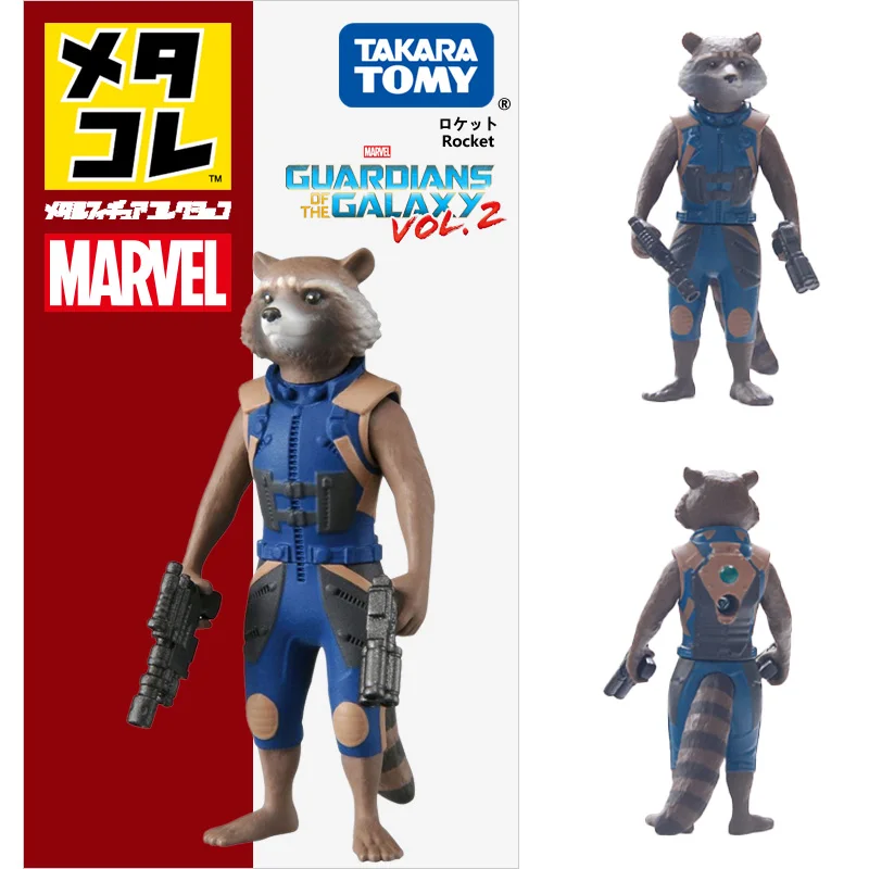 

Оригинальная Коллекционная Фигурка Tomy Marvel из металла, экшн-фигурка героя, ракета, енота, аниме игрушки для детей, модель из ПВХ 7 см