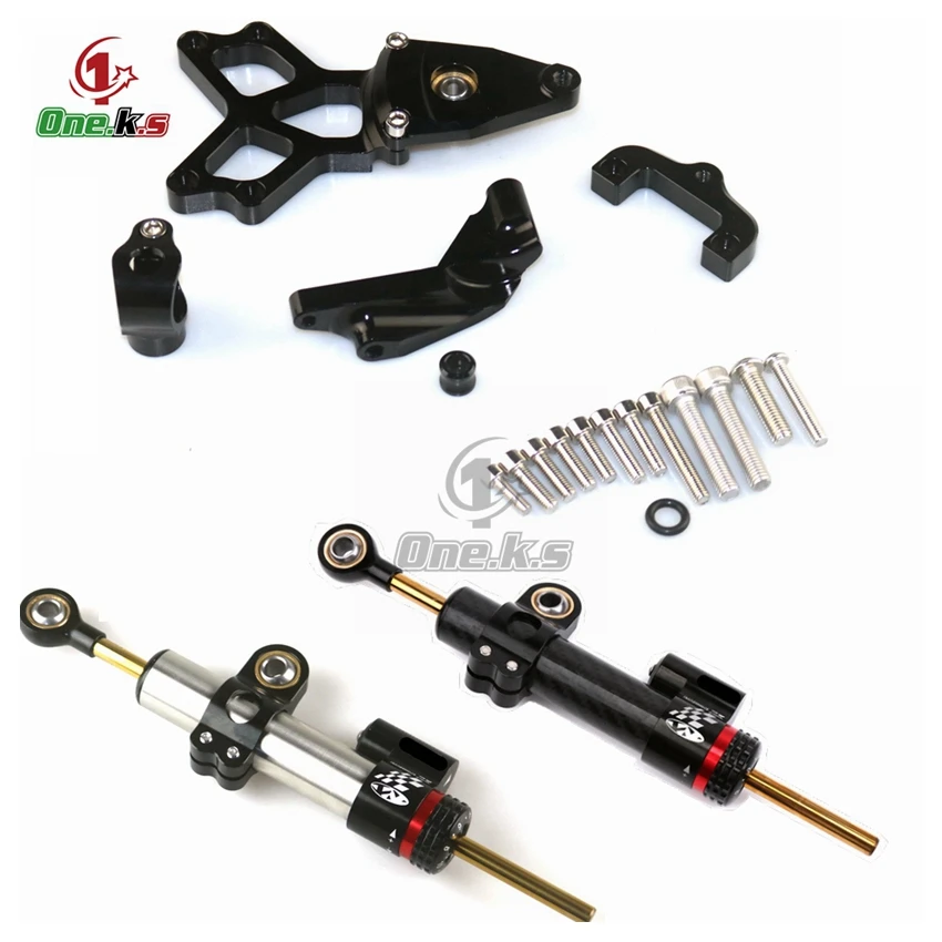 Универсальный Мотоцикл Регулируемый рулевой демпфер Стабилизатор Монтажный
