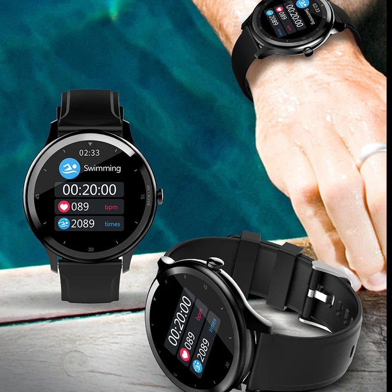 Смарт-часы KAIHAI blue iP68 водонепроницаемые для плавания relojes inteligentes секундомер