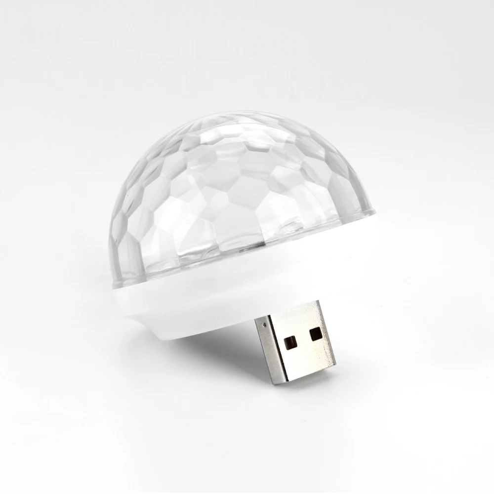 ET 2 шт. RGB мини USB LED вечерние светильники для микрофона Динамик Мини-USB диско шар
