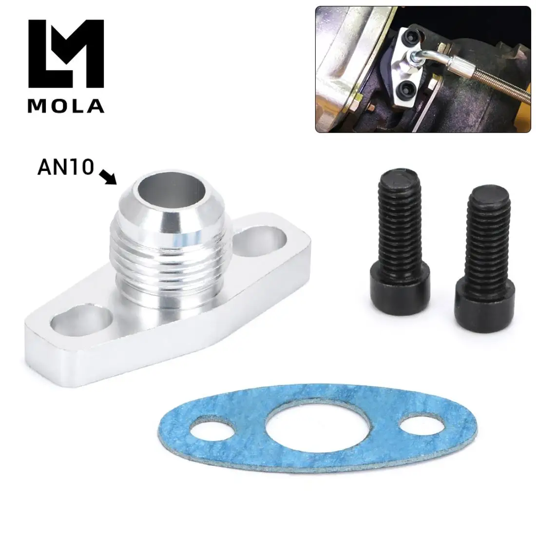 

Переходник для обратного/дренажного фланца Turbo Oil AN10 для TURBO GT28 GT30 GT35 T25 OFG34