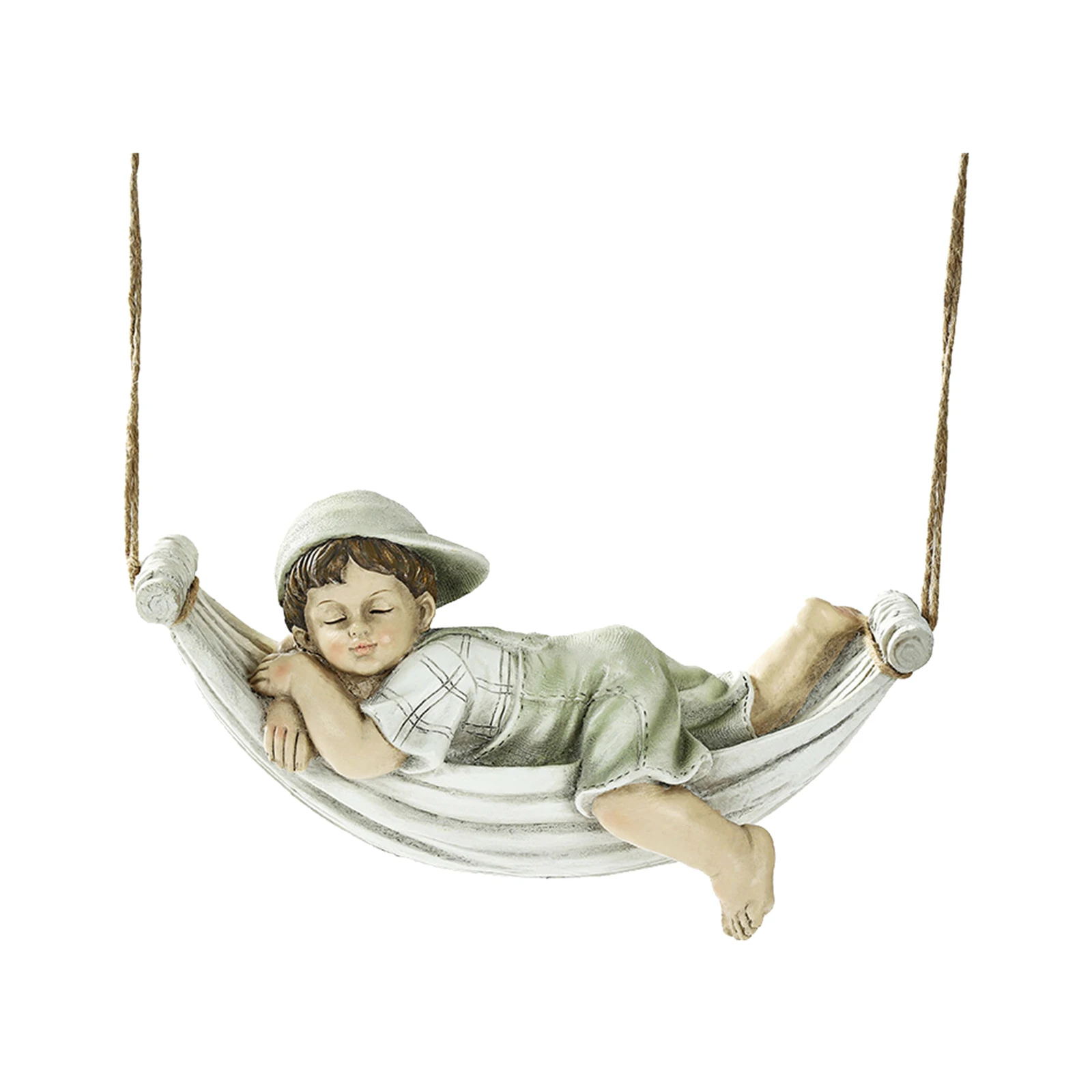 

Boy Swing Statues Figurine Resin Craft Home Garden Decor Fairy Lawn Art