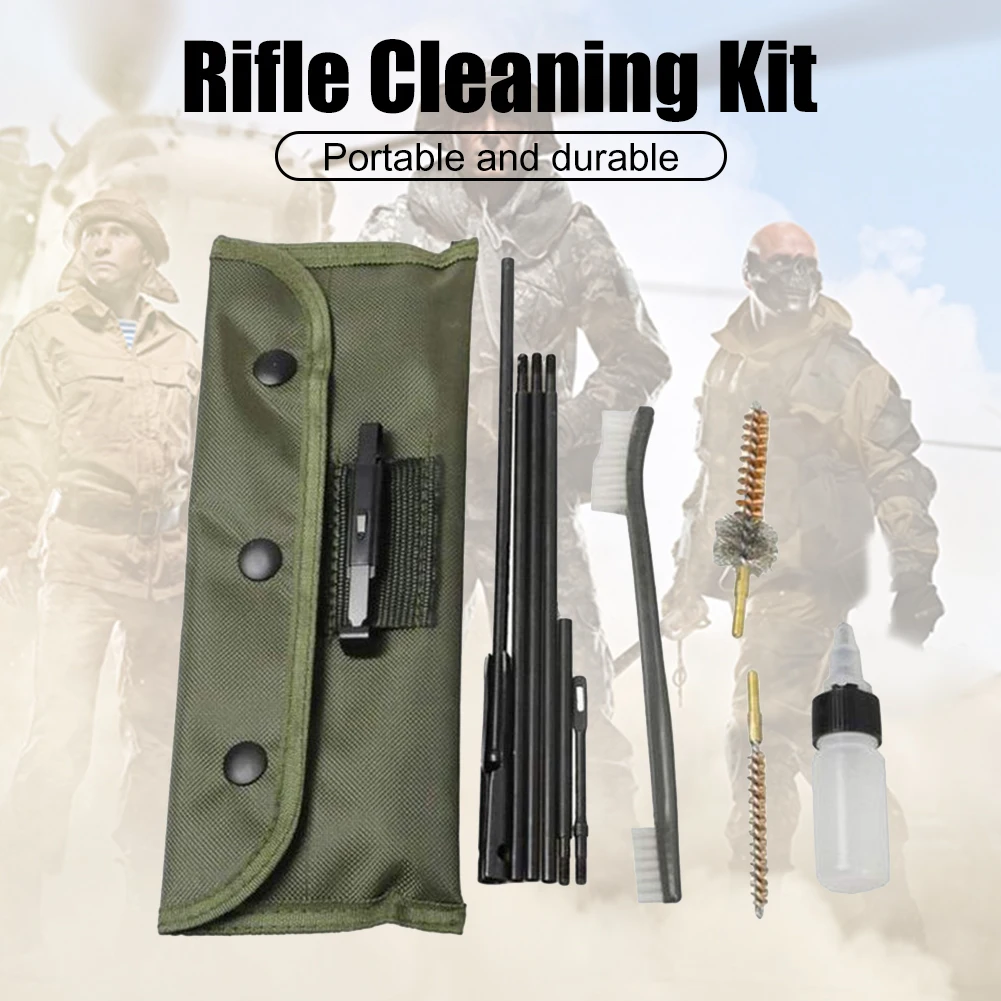 

8x M4 Hunting Cleaning Rod Nylon Brush Kit 22cal Rifle Pistol Cleaner Tools