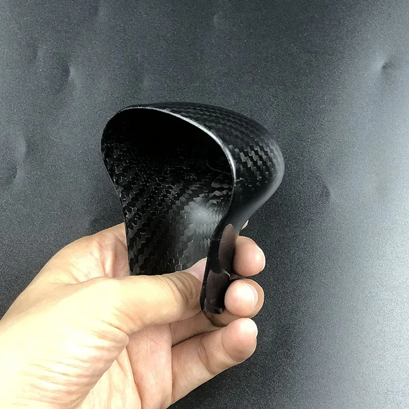 

For Audi A4L A5 Q3 Q5 A6L A7 Q7 Carbon Fiber Gear Shift Knob Cover Fit Left & Right Hand Drive car 2012 2013 2014 2015 2016 -ON