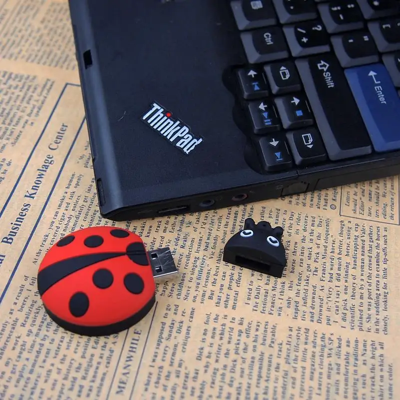 Мультяшный USB флеш накопитель милый Божья коровка 32 Гб 64 128 Мб флешки Memoria Stick Beetle