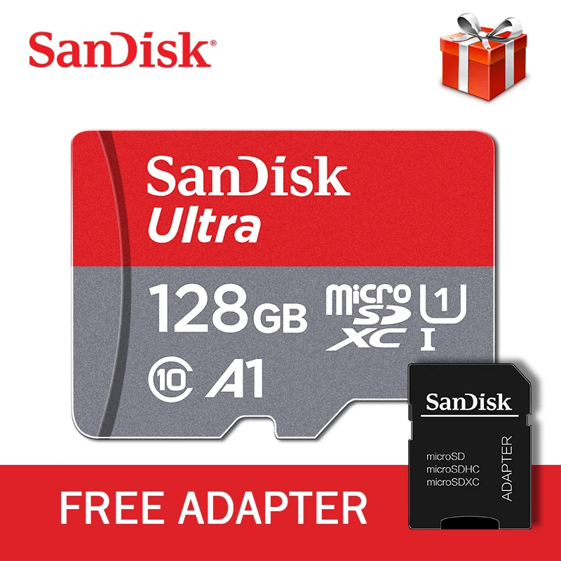 128 ГБ sandisk Micro SD карты памяти EVO+ 128 Гб 64 Гб оперативной памяти, 32 Гб встроенной памяти, 80 МБ/с. C10 SDHC/SDXC U1 U3 TF Card 64 г 32 г флэш-карты - Емкость: 128 ГБ