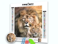 5d diamond painting kits tiger and lion full round drills mosaic cross stitch kits embroidery kits home wall decor