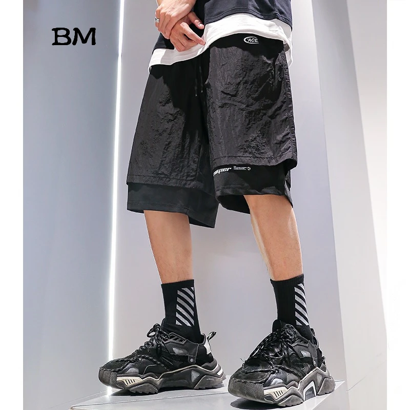 Модные Повседневные баскетбольные штаны одежда в Корейском стиле поддельные