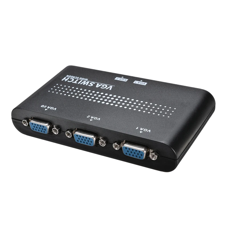 Mini 2 In 1 Out VGA Selector Box Multiple Inputs VGA/SVGA Manual Sharing Switch Switcher For LCD PC | Электроника