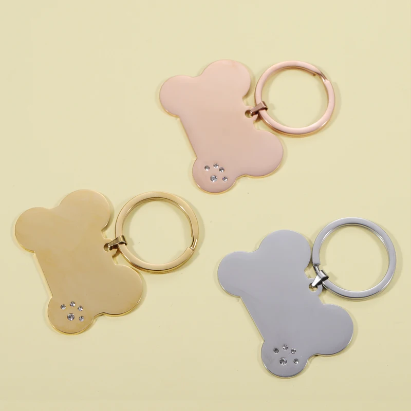 

Брелок из нержавеющей стали для женщин и мужчин, пустая цепочка для ключей с зеркальным покрытием и стразами, 10 шт./лот