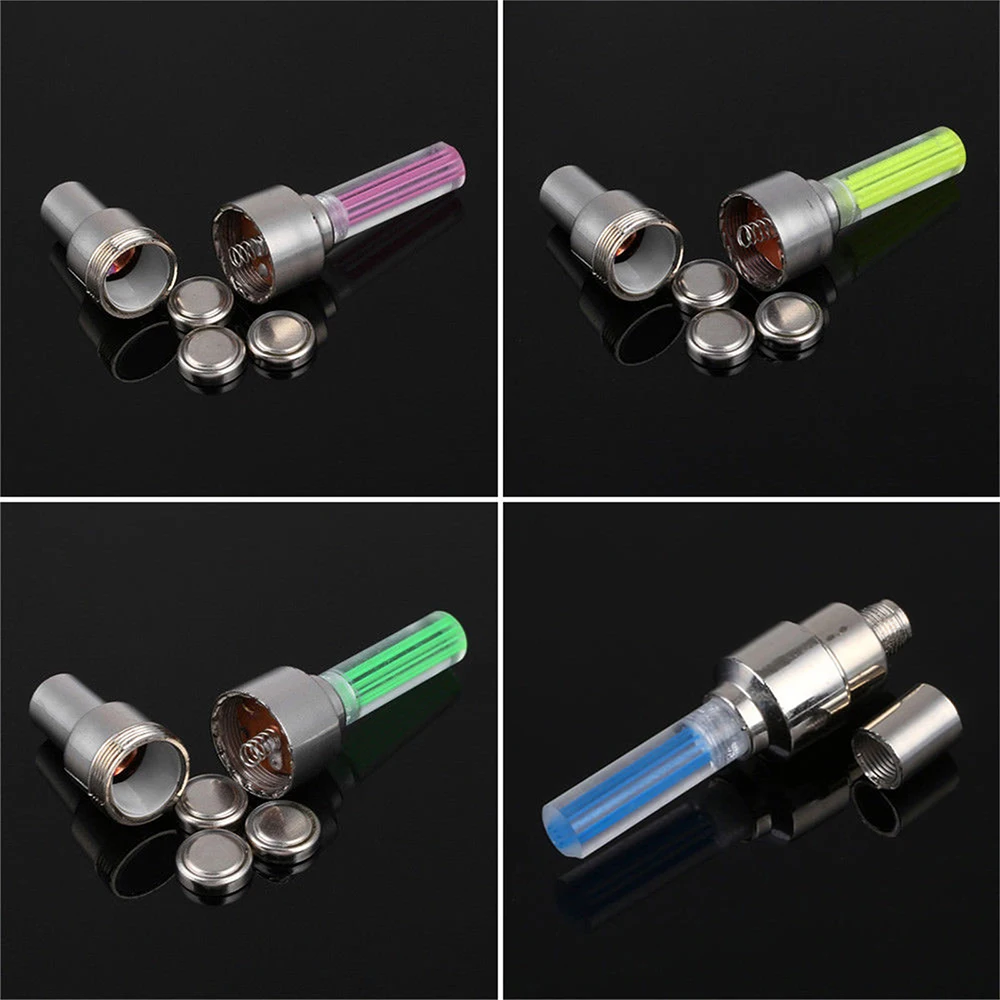 

Versatile Bike Tire Light Neon Tire Wheel Nozzle Valve Core Glow Stick Light Driving Bicycle Packing Lamps Bike Accessories