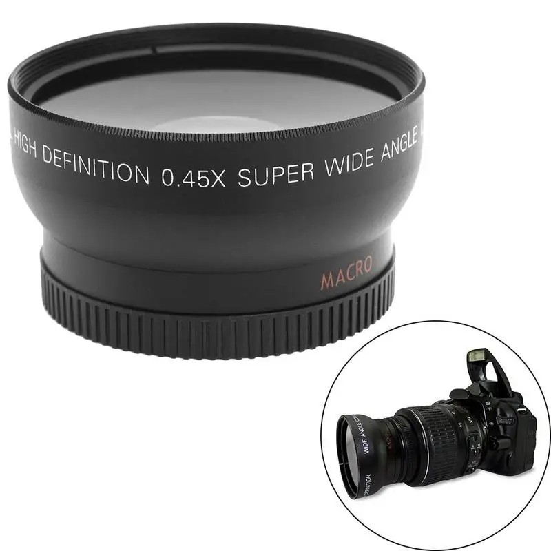 52 мм 0.45x Широкоугольный объектив макрообъектив для NIKON D50 D60 D70S D3000 D3100 D3200 D300S D70 D90 широкоугольный объектив аксессуары