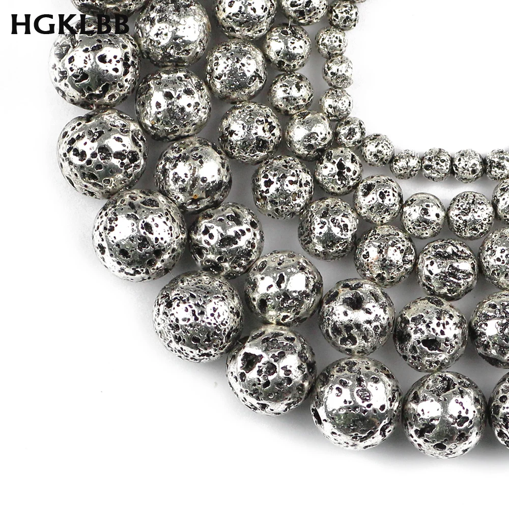 Бусины Из Гематита и натурального лавового камня для изготовления ювелирных