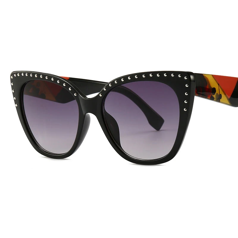 Солнцезащитные очки кошачий глаз женские роскошные модные брендовые