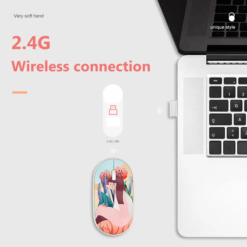 Мышь компьютерная беспроводная аккумуляторная ультратонкая эргономичная