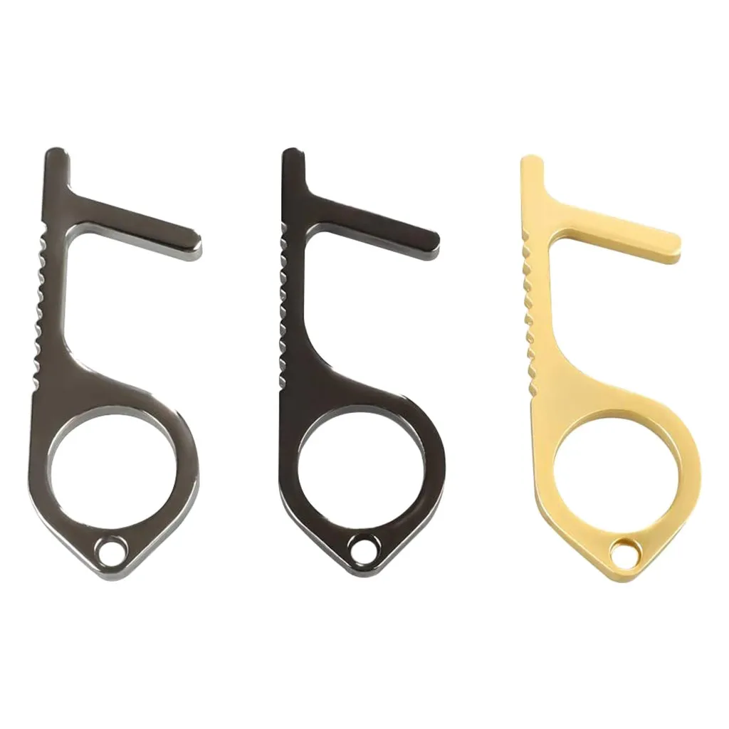 Портативный латунный EDC открывалка двери ближе Бесконтактный держать руки