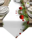 Украшение для рождественской елки, белые скатерти для стола, Свадебная вечеринка, скатерть, украшения для дома, новогодние и рождественские подарки