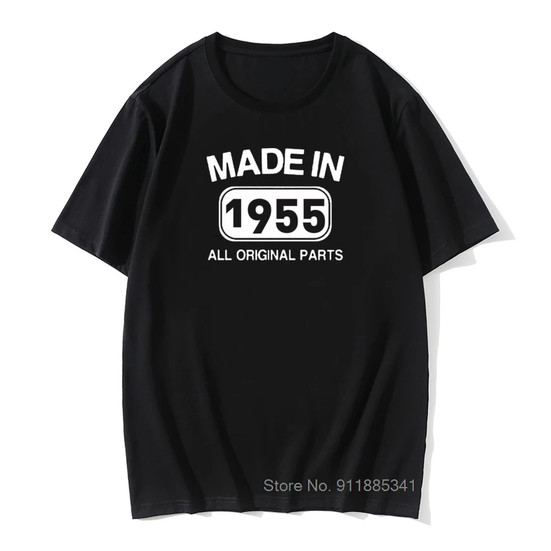 

Made in 1955 Birthday Man T-Shirt 66 Years Present Graphic Vintage Cotton TShirts Retro Print Daddy Grandad Husband Tops T-Shirt