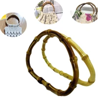 1pcs round imitation bamboo bag handle for handbag handcrafted diy bags accessories shoulder bag tote handles replacement