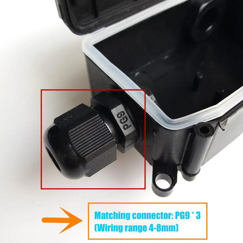 IP66 Тройник водонепроницаемая распределительная коробка с 3 отверстиями защита