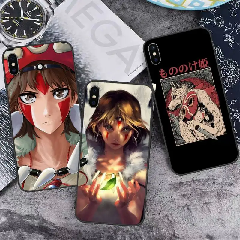 

Japanese Anime Princess Mononoke Phone Case for iPhone 13 12 11 mini pro XS MAX 8 7 6 6S Plus X 5S SE 2020 XR
