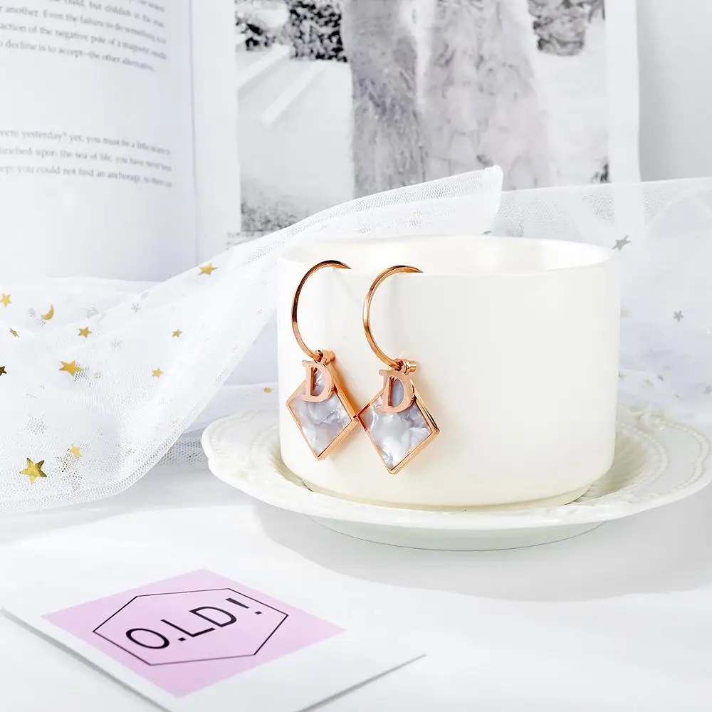 Серьги Hemiston с квадратными ракушками и кисточками женские серьги покрытием из