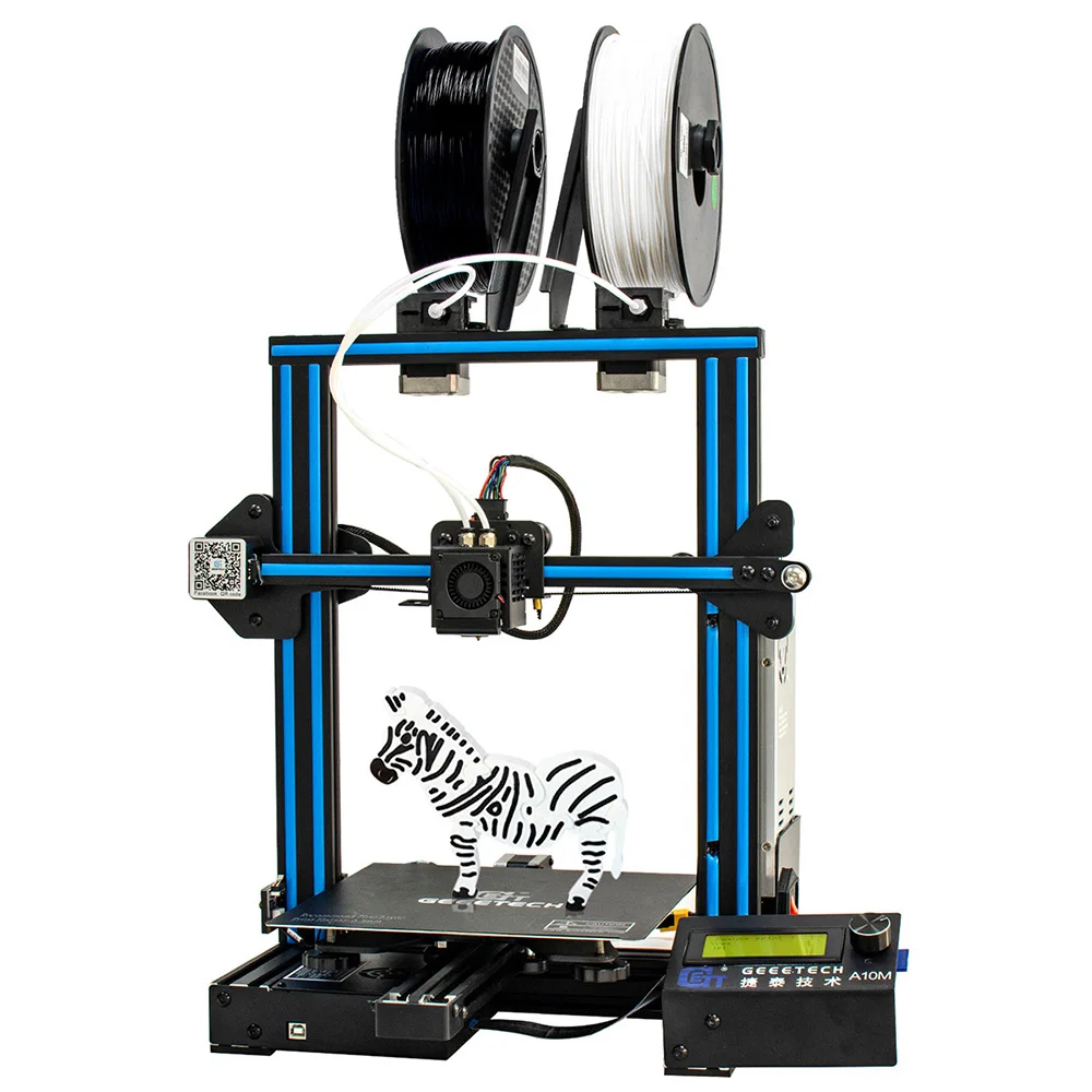 Geeetech A10M 2 в 1 смешанные цвета быстрая сборка DIY 3d принтер Супер пластина с конфоркой детектор накаливания возможность прерывания