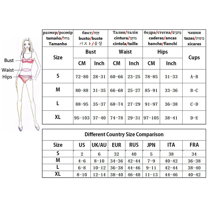 2021 New Sexy Bikini Push Ups Padded Swimsuit Ladies Two-piece Beachwear Bathing Suit Women Swimwear | Спорт и развлечения