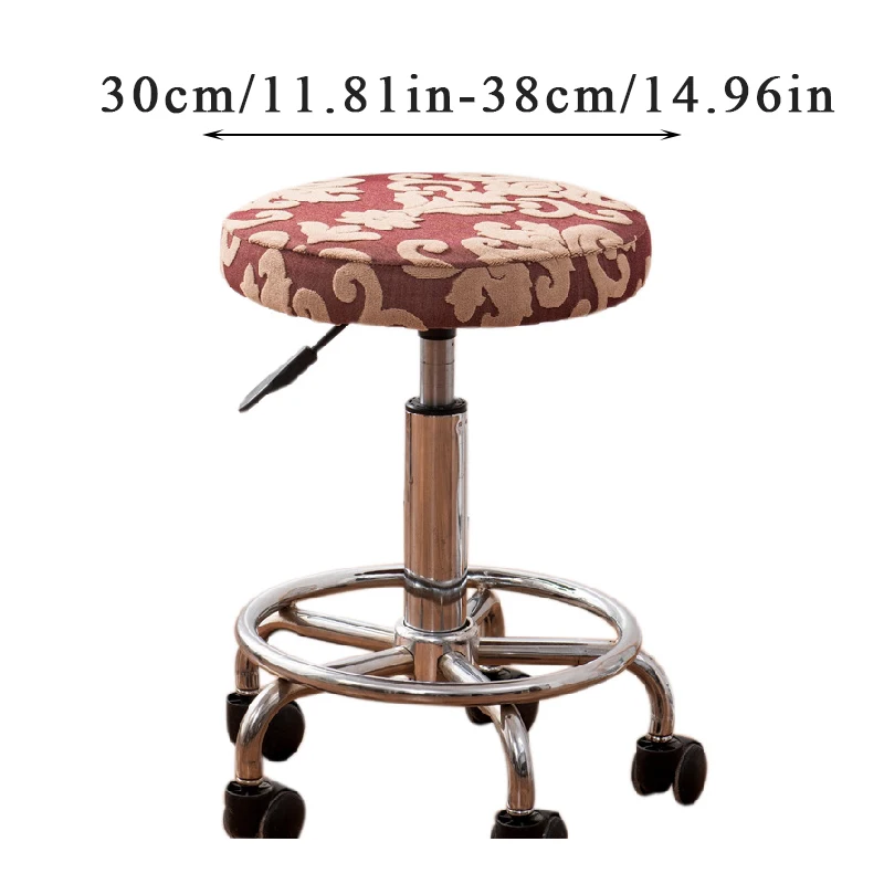 

New Round Removable Chair Cover Bar Stool Cover Thick Elastic Seat Cover Home Chair Slipcover Round Chair Bar Stool Solid Colo