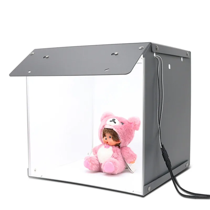 Sanoto-caixa de Luz de Mesa para Fotografia Tenda de Tiro Luz de Estúdio de Fotografia Luzes Ajustável Portátil Dobrável 16 x 102 Led