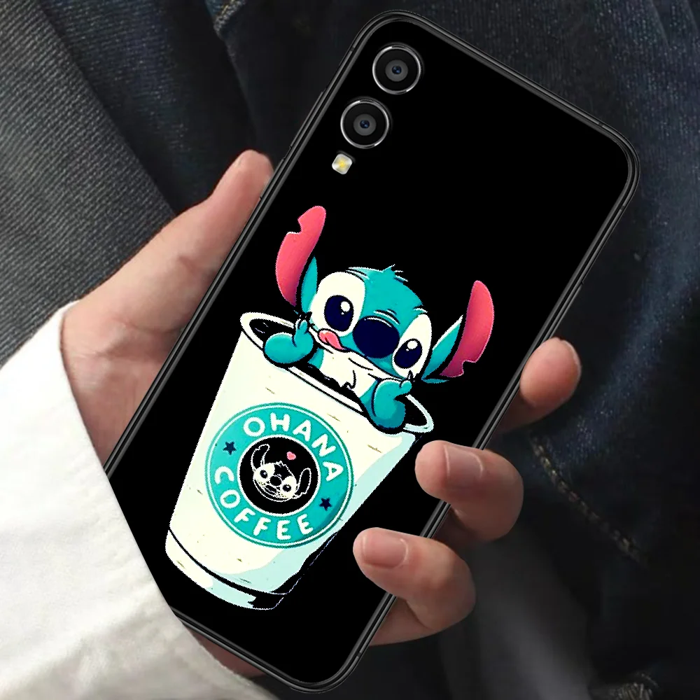 

Cartoon Cute Stitch Phone Case For HUAWEI Honor 6 7 8 A S 9 X Mate 10 20 30 i Lite Pro Y7 2019 black Prime Tpu Cover Pretty Back