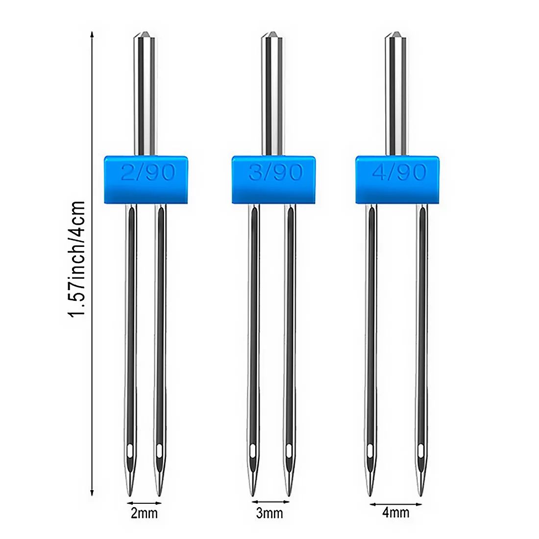 

3pc/Set Double Twin Needle Sewing Machine Needles Lot Household Flat Sewing Machine Needles Craft Assorted Kit Universal Fitting