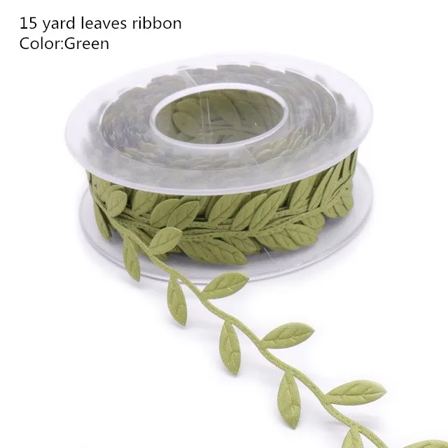 15 Yard Green 1 ярд имитация зеленых листьев плетение пеньковая веревка DIY Свадьба День рождения свадебное украшение из ротанга подарочная упаковка букета веревка 5 мм - Цвет: 15 Yard Green