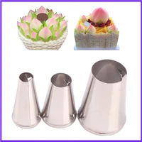 shoutao decorating mouth 3 piece set 3pcs stainless steel welding affordable cake cream decorative baking tools